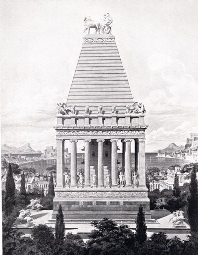 Oryginalne Mauzoleum, ilustracja z "Historii Narodów" Hutchinsona autorstwa Charles Robert Cockerell