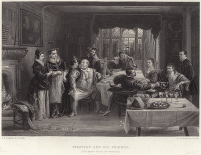 Falstaff i jego przyjaciele autorstwa Charles Robert Leslie