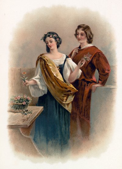 Florizel i Perdita z Zimowej opowieści autorstwa Charles Robert Leslie
