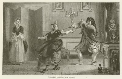 Monsieur Jourdain i Nicole autorstwa Charles Robert Leslie