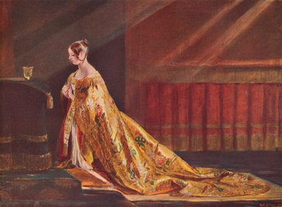 Królowa Wiktoria w szatach koronacyjnych, 1838 1906 autorstwa Charles Robert Leslie