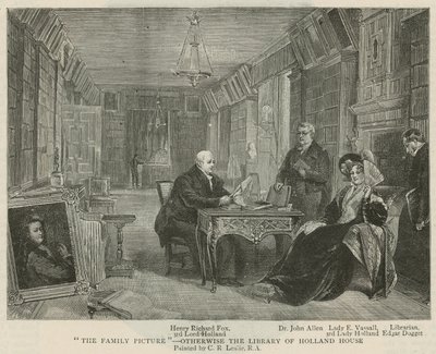 Zdjęcie rodzinne - biblioteka Holland House autorstwa Charles Robert Leslie