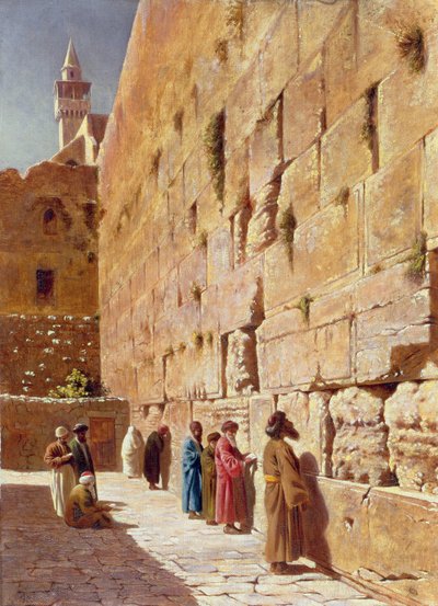 Pod Ścianą Płaczu, 1873 autorstwa Charles Robertson