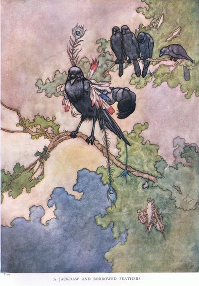 Kawka i pożyczone pióra, lata 30. XX w. autorstwa Charles Robinson