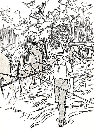 Osadnik oczyszczający swoją ziemię, 1912 autorstwa Charles Robinson