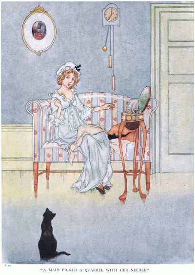 Pokojówka skłóciła się igłą, lata 30. XX wieku autorstwa Charles Robinson