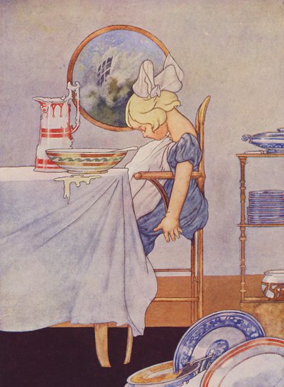 Po obiedzie odpocznij chwilę (kolorowa litografia) autorstwa Charles Robinson