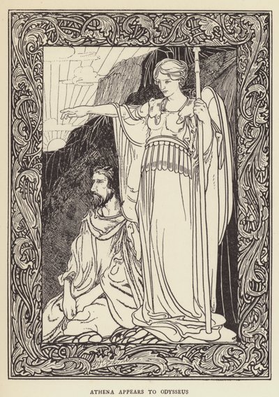 Atena pojawia się Odyseuszowi autorstwa Sir John Charles Robinson