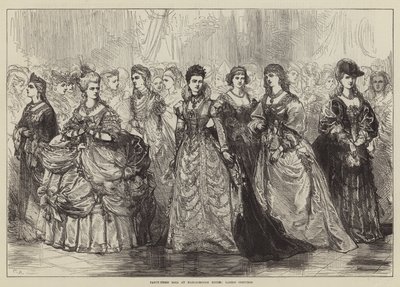 Bal przebierańców w Marlborough House, kostiumy damskie autorstwa Sir John Charles Robinson