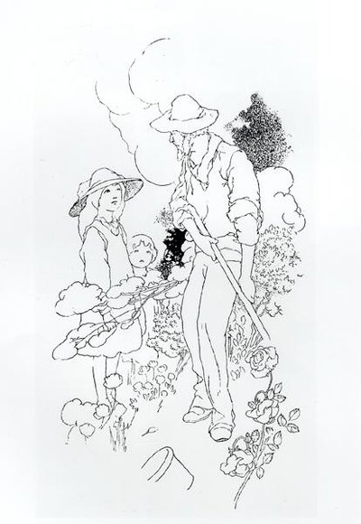 Ogrodnik w pracy autorstwa Charles Robinson