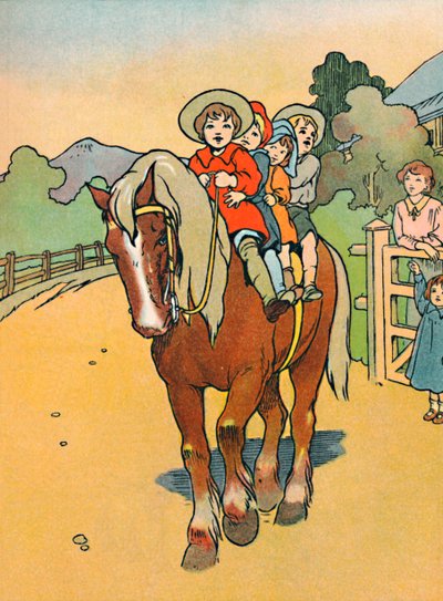 Chodzenie do szkoły w Nowej Zelandii, 1912 autorstwa Charles Robinson