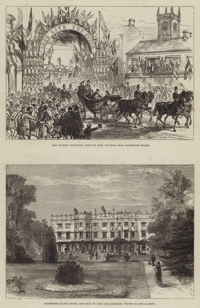 Wizyta Jej Królewskiej Mości w Hughenden autorstwa Sir John Charles Robinson