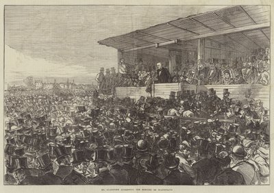 Pan Gladstone przemawiający na zebraniu w Blackheath autorstwa Sir John Charles Robinson