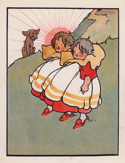 Nonsens: Bliźnięta na farmie (kolorowa litografia) autorstwa Charles Robinson