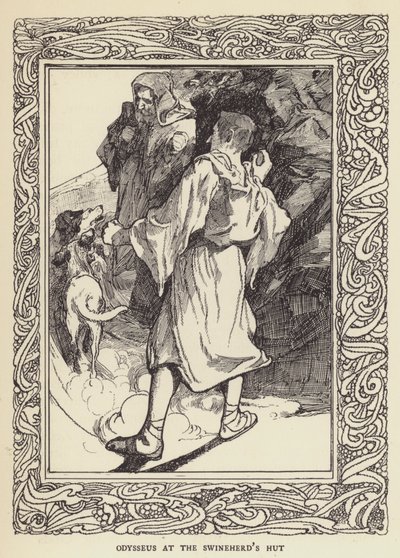 Odyseusz w chacie Świniopasów autorstwa Sir John Charles Robinson