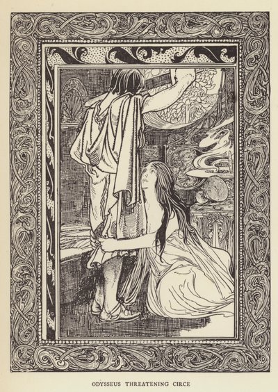 Odyseusz zagraża Kirke autorstwa Sir John Charles Robinson