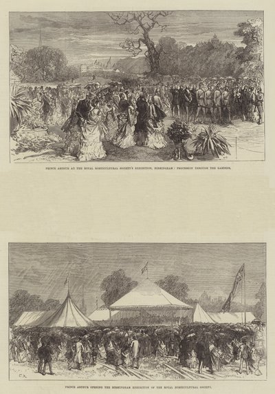 Książę Artur na wystawie Królewskiego Towarzystwa Ogrodniczego w Birmingham autorstwa Sir John Charles Robinson