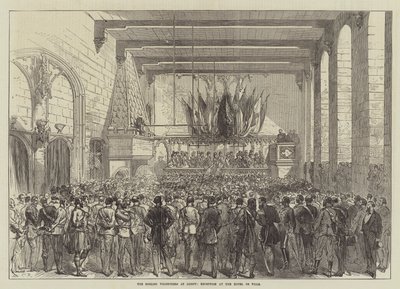 Angielscy wolontariusze w Gandawie, przyjęcie w Hotel de Ville autorstwa Sir John Charles Robinson