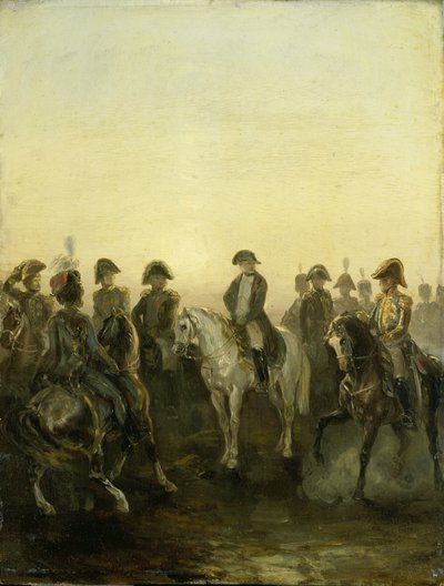 Napoleon ze swoim sztabem autorstwa Charles Rochussen