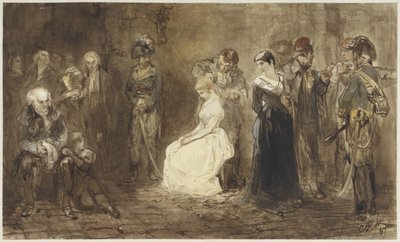Księżniczka Elżbieta Francji w więzieniu, 10 maja 1794 r autorstwa Charles Rochussen