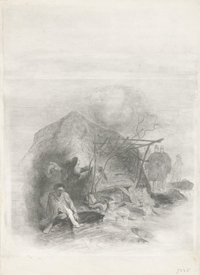 Ofiary powodzi z 1855 r. Katastrofa powodziowa 1855 (tytuł serii) autorstwa Charles Rochussen