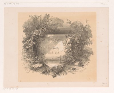 Tytuł na ścianie w orientacji poziomej Strona tytułowa dla: Jacques Collin de Plancy, La Reine Berthe au grand pied, 1842 autorstwa Charles Rochussen