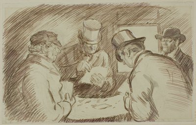 Gra w karty autorstwa Charles Samuel Keene