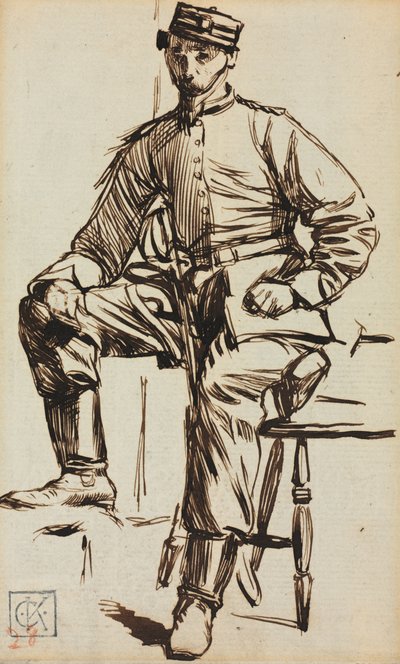 Charles Keene jako wolontariusz. autorstwa Charles Samuel Keene