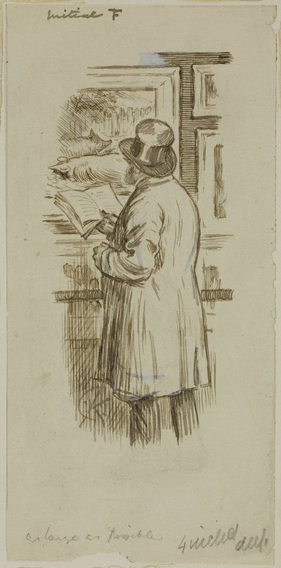 Mężczyzna na wystawie autorstwa Charles Samuel Keene