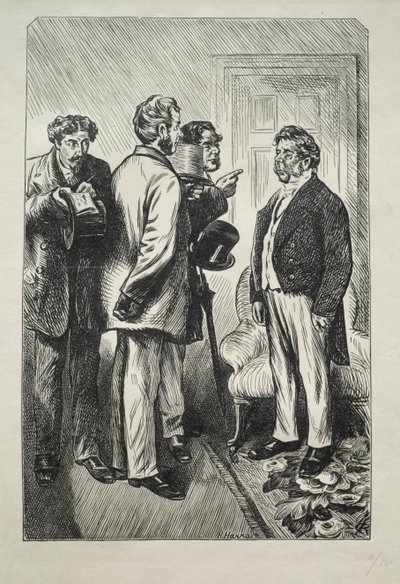 Nasz świąteczny indyk, pan Bobsby zaniepokojony autorstwa Charles Samuel Keene