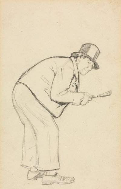 Studium dla „Nienawidzącej kobiety” autorstwa Charles Samuel Keene