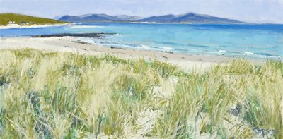 Trawy plażowe, Berneray, 2011 (olej na płótnie) autorstwa Charles Simpson
