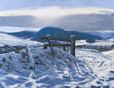 Borders Snow, 2012 (olej na płótnie) autorstwa Charles Simpson