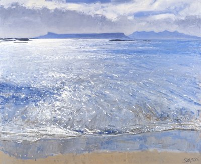 Późne popołudnie, Eigg i Rum, 2013 (olej na płótnie) autorstwa Charles Simpson