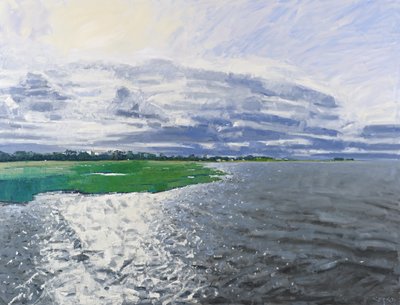 October Light, Aberlady, 2012 (olej na płótnie) autorstwa Charles Simpson