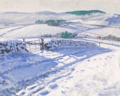Śnieg: Mgła na wzgórzach, 2016 (olej na płótnie) autorstwa Charles Simpson