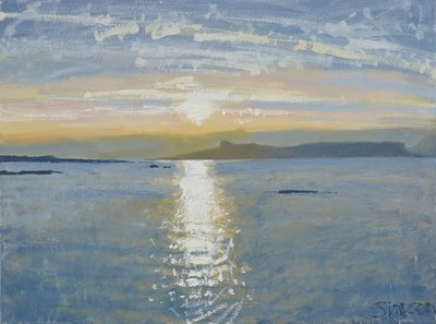 Sunset Sea, 2013 (olej na płótnie) autorstwa Charles Simpson