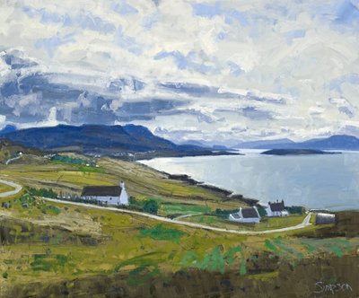 Towards Ben Mor Coigach, 2011 (olej na płótnie) autorstwa Charles Simpson