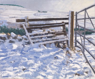 Winter Gate, 2017 (olej na płótnie) autorstwa Charles Simpson