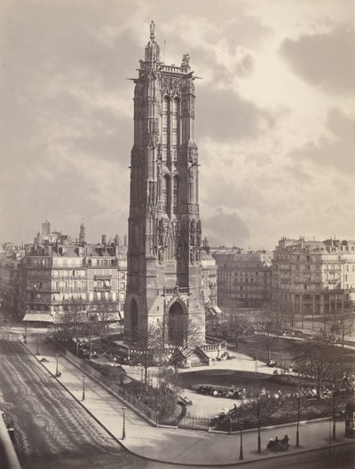 Wycieczka St. Jacques La Boucherie w Paryżu, ca. 1867. autorstwa Charles Soulier
