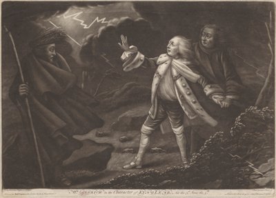 Pan Garrick w roli Króla Leara - "Król Lear", Akt III, Scena V autorstwa Charles Spooner