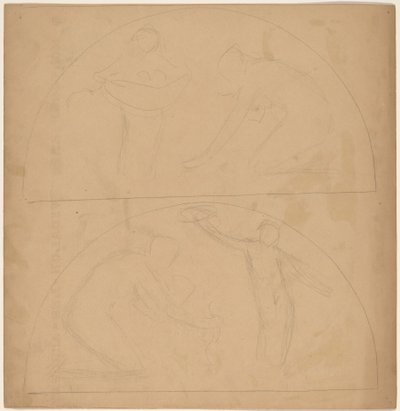 Studiuj projekt obramowania [verso] autorstwa Charles Sprague Pearce