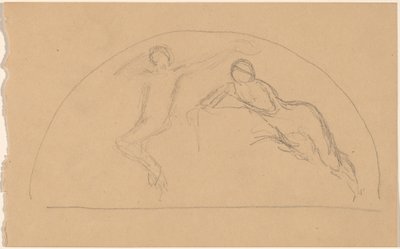 Studium postaci w lunecie autorstwa Charles Sprague Pearce