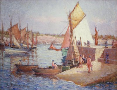 Na nabrzeżu (olej na płótnie) autorstwa Charles Stenhouse