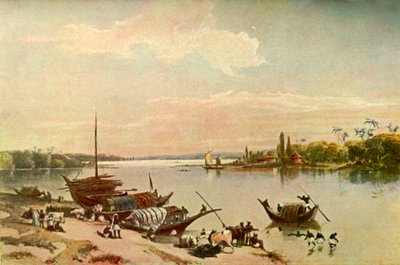 Barrackpur - Nad Gangesem w pobliżu Kalkuty, lata 40. XIX wieku, 1901. autorstwa Charles Stewart Hardinge
