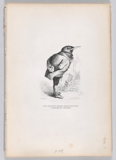 Stary, złamany, wychudzony, kapryśny, ale dobry, a jednocześnie oddany i domowy z temperamentu..., ca. 1837-47. autorstwa Charles Tamisier