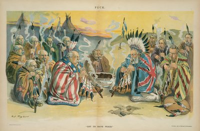 Miejmy spokój, 1896 (chromolitografia) autorstwa Charles Taylor