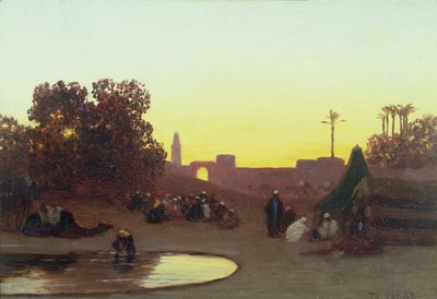 Karawana w spoczynku autorstwa Charles Theodore  Frere