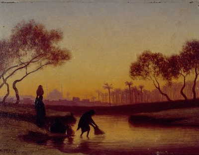 Zbieranie Wody z Rzeki autorstwa Charles Theodore Frere