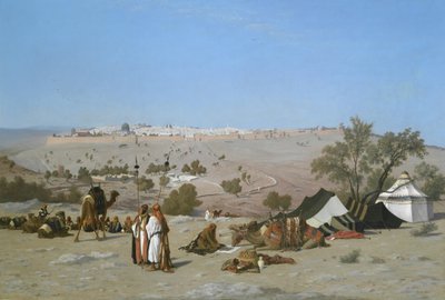Jerozolima z Góry Oliwnej, do 1880 roku. autorstwa Charles Theodore Frere